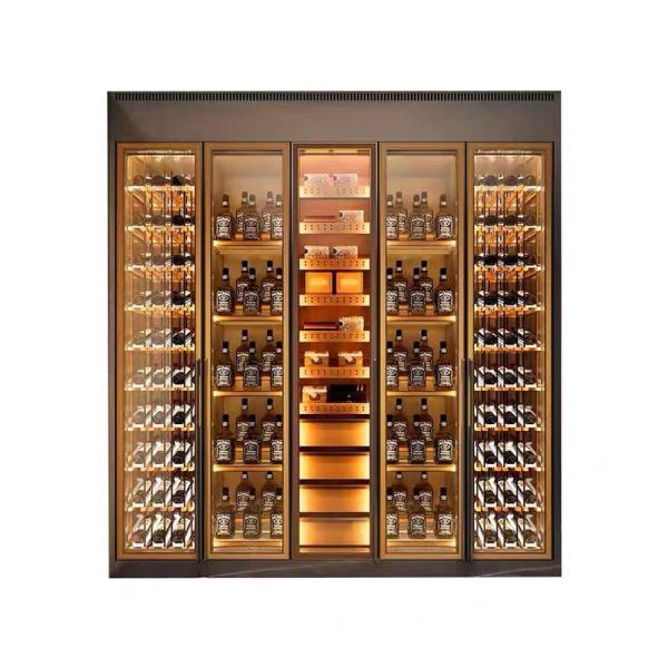 304 Stainless Steel Wine Cabinet With Refrigeration Perfect Color Wine Shelf