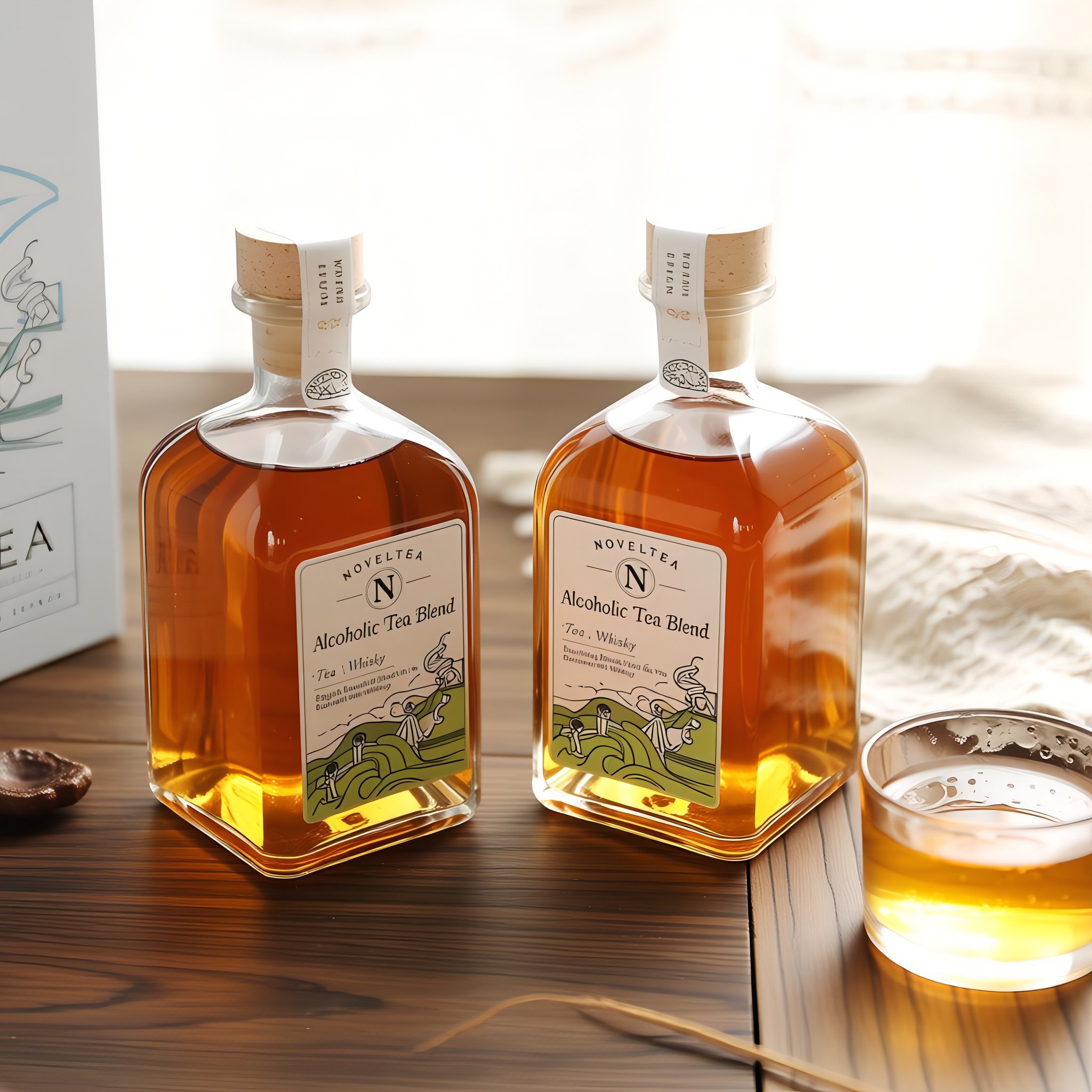 Recyclable Square Glass Liquor Bottle For Whiskey Vodka Tequila Packaging