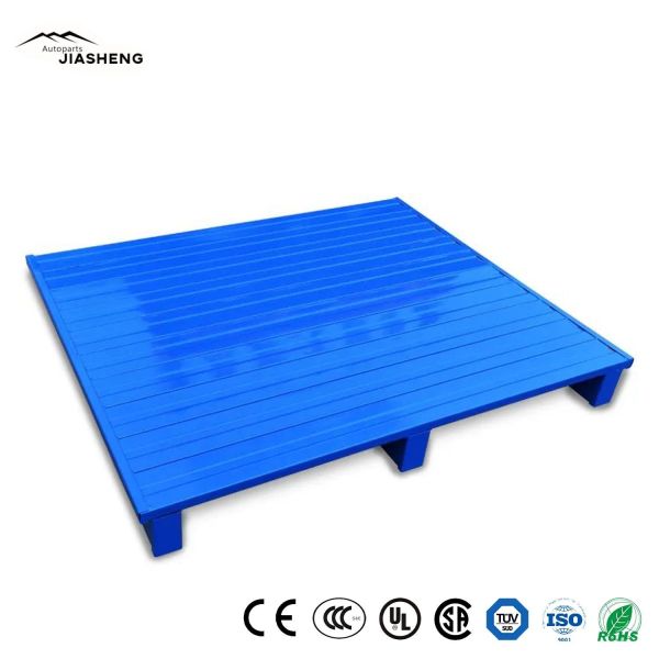 Flat Stackable Metal Pallets 4 Way Steel Iron Pallet in warehouses