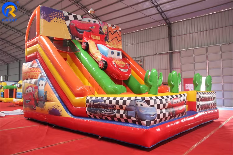 Home Bouncy Slide Playground for Kids Max Capacity 100-500kg Inflatable Double Slides