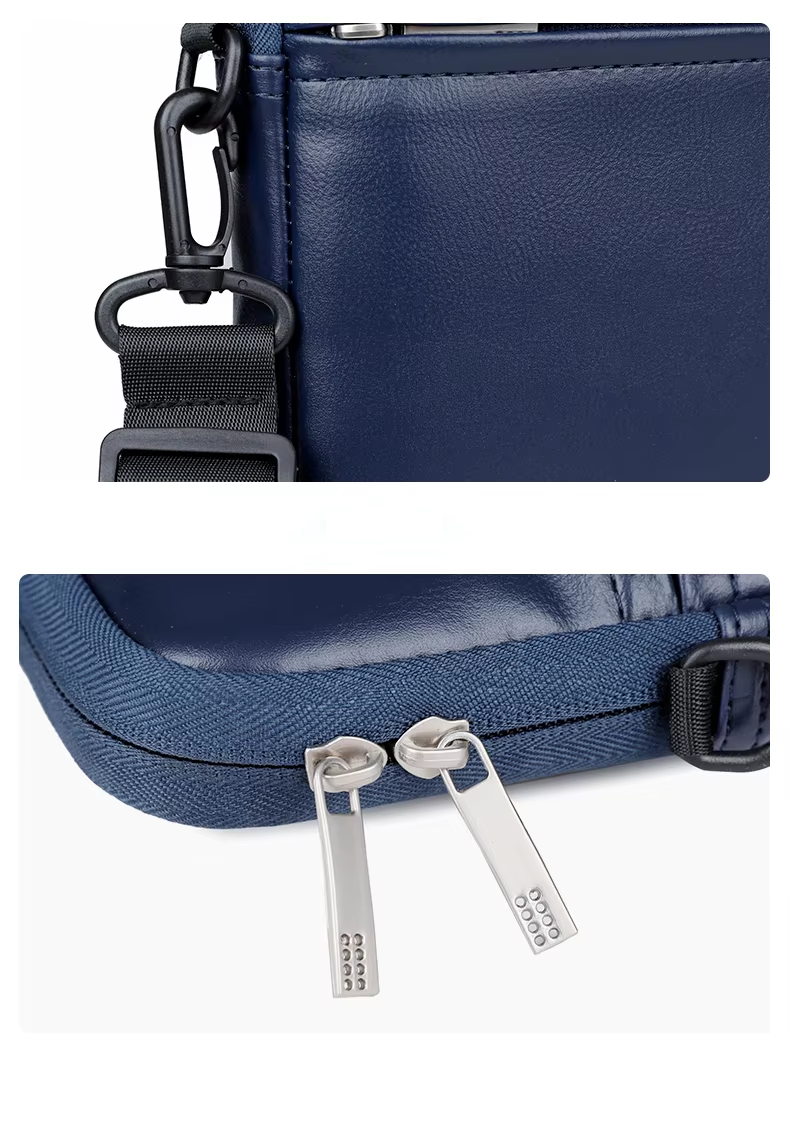 For Laudtec 13/14 Inch PU Leather Laptop Shoulder Bag Waterproof Lightweight Briefcase Large Capacity Business for Men Women Wholesale OEM/ODM/Private Label