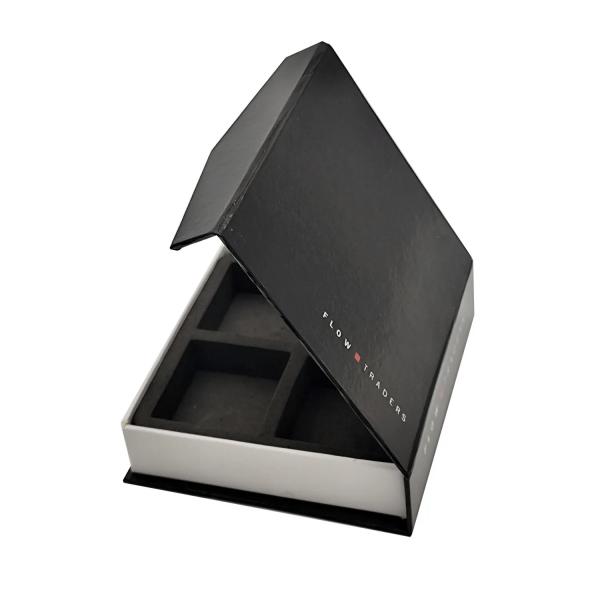 Customized Ribbon Magnets Flip Cover Jewelry Box Packaging Cardboard Paper Jewelry Box With Bow