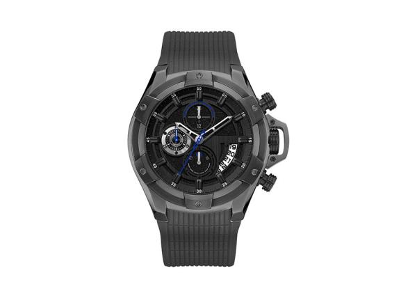 Mens Sports Stainless Steel Waterproof Watch Silicone Strap Good IP Plating