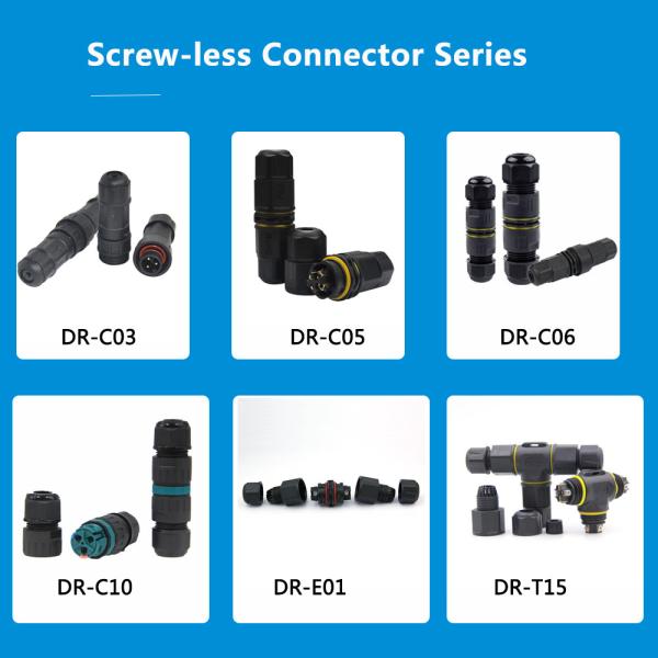3 Pin Electrical Cable Wire Connector Ip68 Waterproof For Outdoor Junction Box