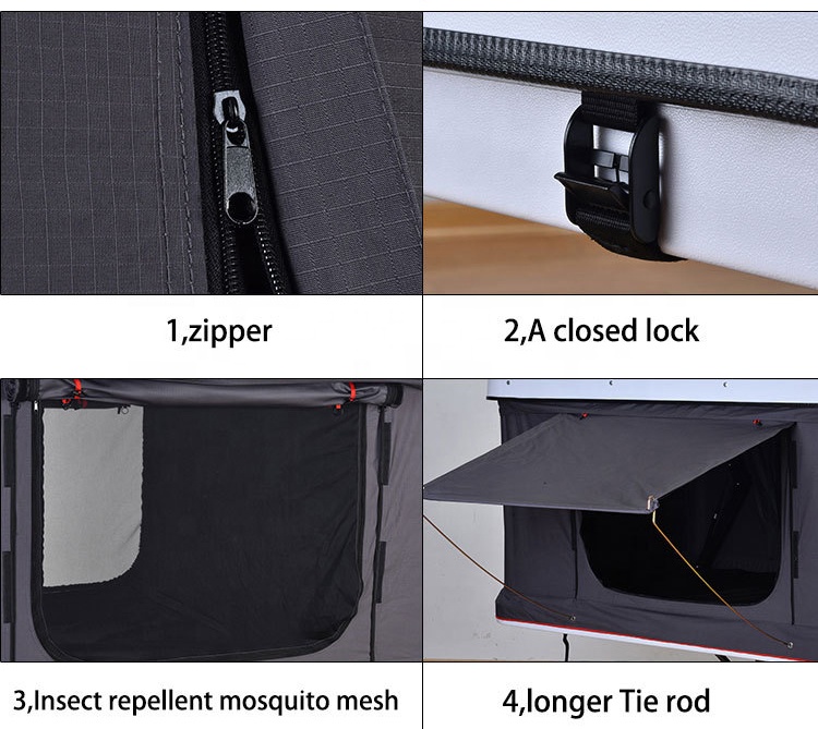 ABS Hard Shell Outdoor Car Rooftop Tent for Jeep SUV Truck Van Pop-up Design for Camping for SUV Roof Top