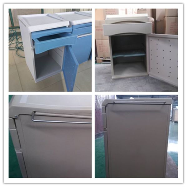 Hospital Medical Bed Side Cabinet Locker Sturdy
