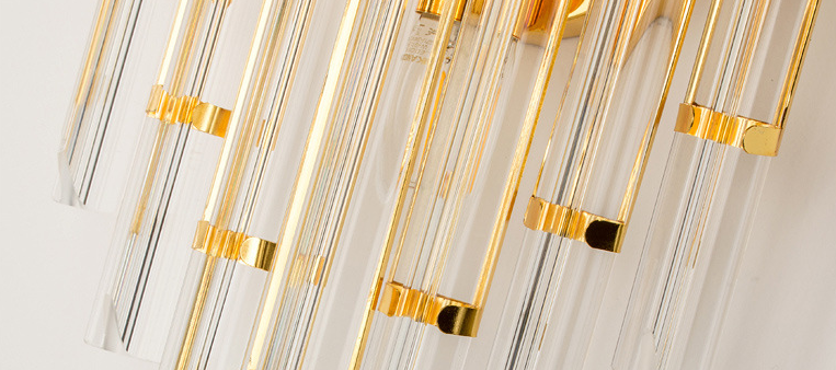 Облегченная лампа 50cm приведенная стены Кристл металла высоты диаметра 23cm