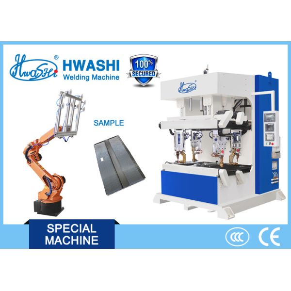 Steel Cabinet Corner Automatic Spot Welding Machine With Loading Robot