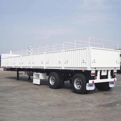 600mm Height 12 Wheel 3 Axle 50T Side Wall Cargo Trailer