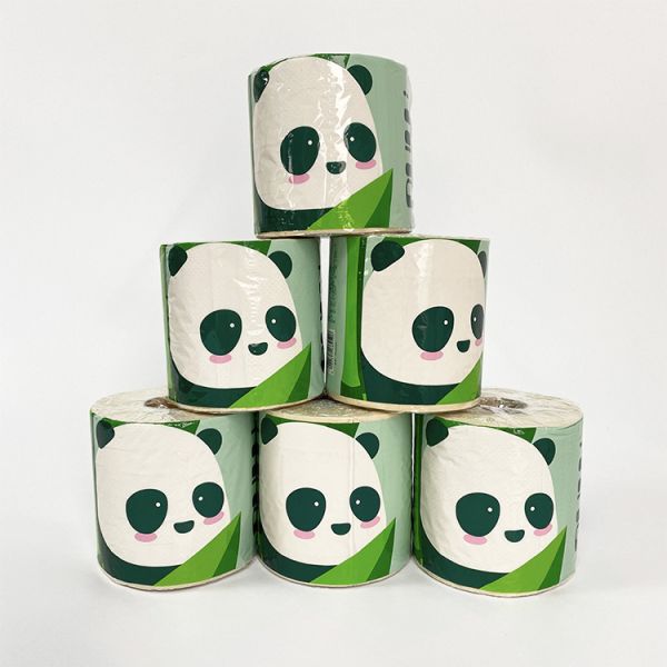 Eco-Friendly 3 Ply Strong Flushable Bamboo Pulp Toilet Tissues OULU Brand Chinese Supply