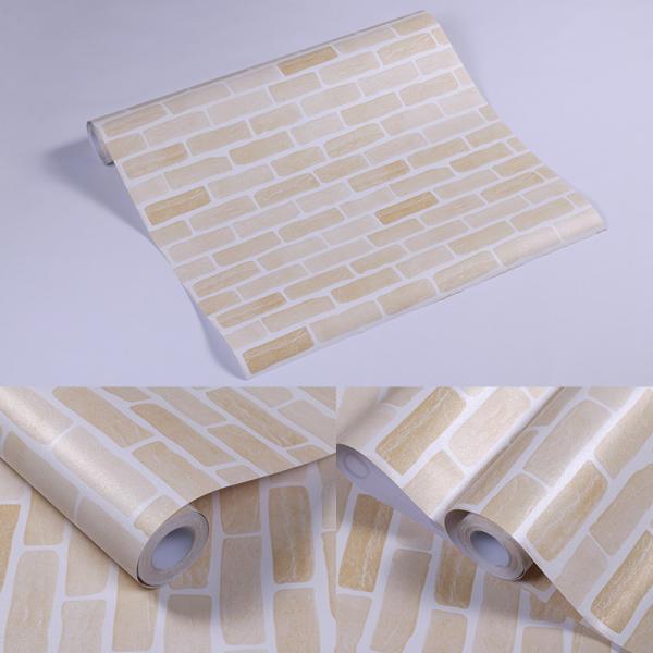 ECO Friendly Matt 3D Brick Stone Wallpaper Vinyl PVC 3D Brick Effect Wallpaper