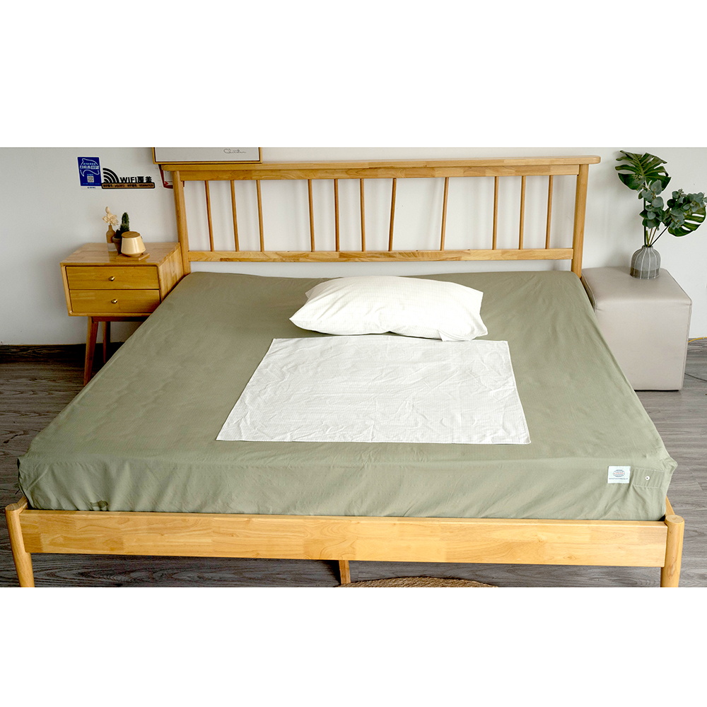 Grounding Sheets King Deep Pocket Organic Cotton With Silver Fiber, Grounding Fitted Earth Sheets With Grounding Cord