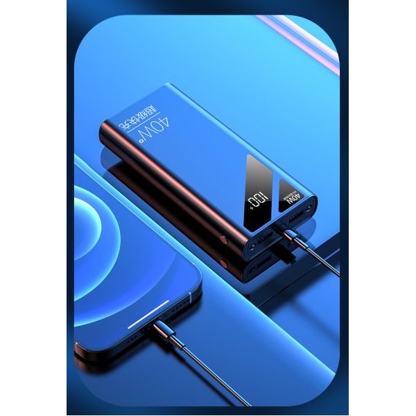 New Arrival 40w Led Battery Display Fast Chargering Portable Charger Power Bank 20000mah Quick Charge 3.0 Power Bank for Phone