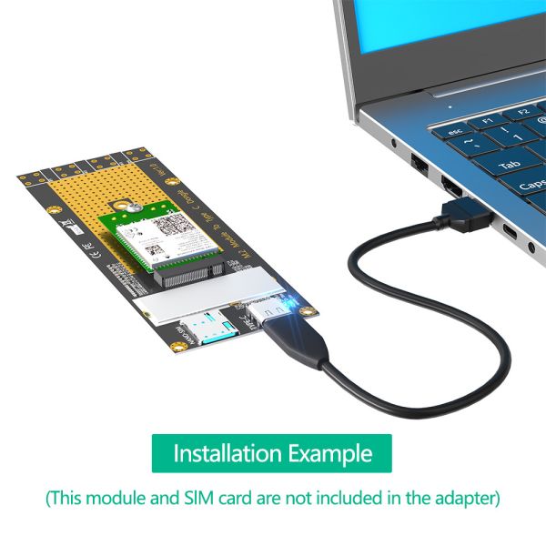 Custom M.2 NGFF To Type C USB 3.0 Adapter For GM800 SIM8200 Module
