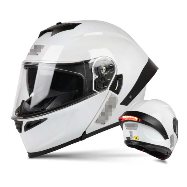 Head Safety Protection with Custom DOT Approved Flip Up Motorcycle Helmets and Lights