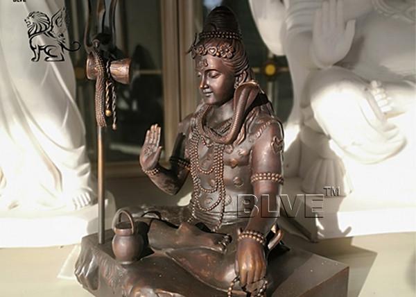 Hindu God Bronze Lord Shiva Statue Indian God Brass Sitting Buddha Sculpture