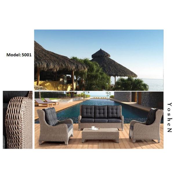 4piece - Home furniture luxury rattan sofa hotel furniture patio sofa furniture & chairs -5001