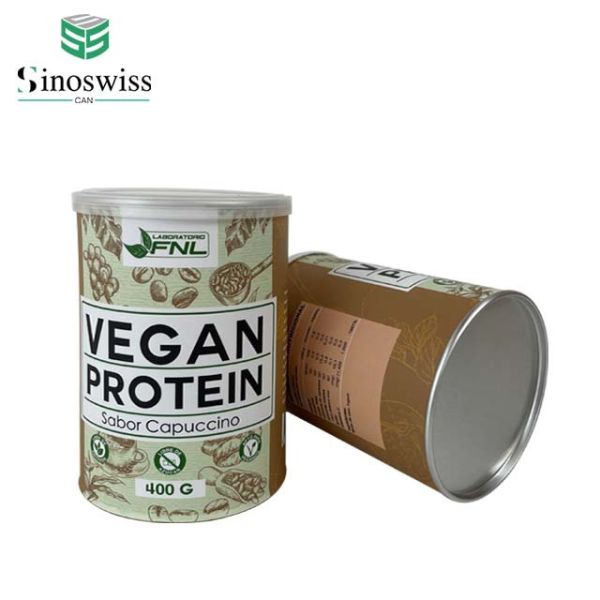 OEM Logo Recyclable Cylinder Coffee Paper Cans , Packaging Tube Box For Coffee