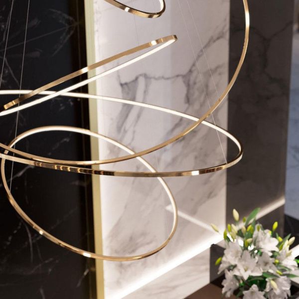 Люстра классического незаконного кольца роскошной золотой рамки современная домашняя освещая декоративная