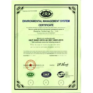 Zhenglan Cable Technology Co., Ltd Certifications