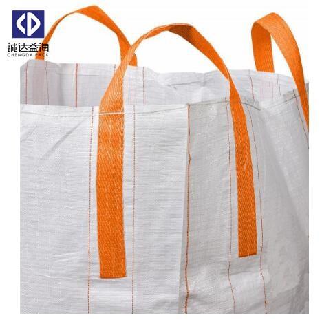 White Jumbo Bulk Bags Tubular Type One Ton Sling Bag For Sand Cement Seed