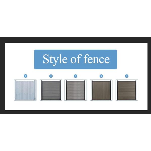                    Matte Finish WPC Fencing Panel Easy Clean for Office Courtyard              