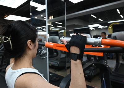 Luvas de fitness femininas Proteção total da palma do pé Luvas de mão do ginásio Preto