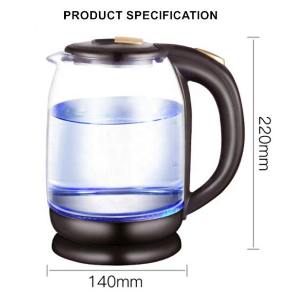 LED Light 1.8L Water Tea  Kettle Clear Glass Electric Kettle 1800w BPA Free Plastic