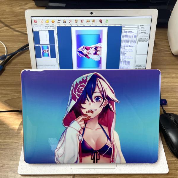 Daqin Skin Sticker Cover Die Cut Vinyl Label Printer And Cutter for Notebook