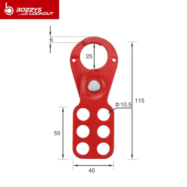 BOSHI China Supplier 6 Padlocks Steel Material Red Lockout Tagout Hasp