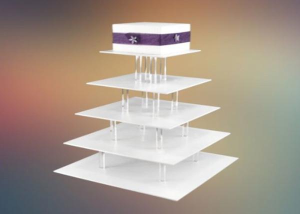 S Shaped Delicate Acrylic Cupcake Display Trays Stand Luxurious For Wedding / Birthday