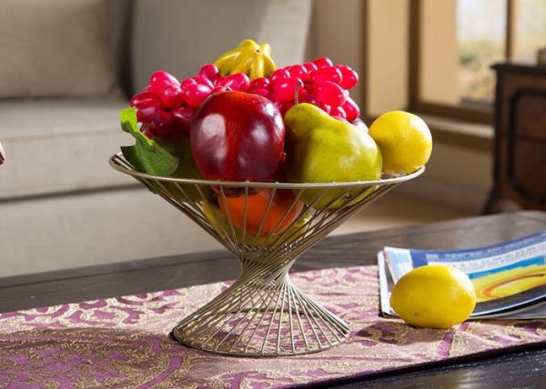 27.5*15*15CM Luxury Black Baking Varnish Iron Fruit Basket Metal Houseware Heat Resistance and Long-Lasting Durability