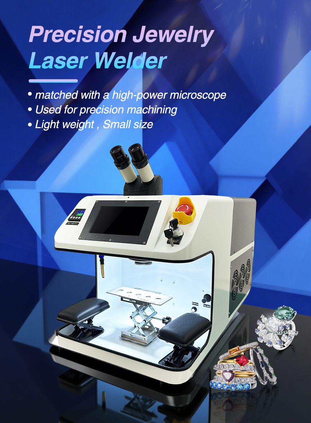 150W 200W Desktop Jewelry Laser Welder Mini Gold Silver Spot Welding Machine for Dental Repair