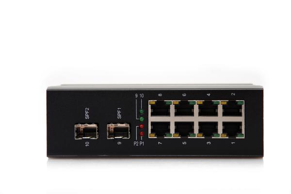 10/100/1000M 8 ethernet industriais dos portos comutam, interruptor controlado montagem do trilho do RUÍDO