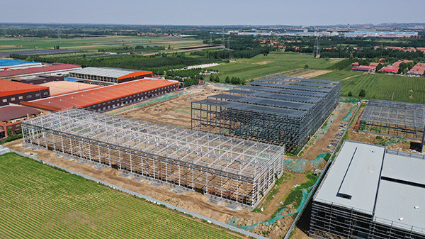 High Strength Prefabricated Steel Warehouse , Prefab Steel Warehouse Building Steel Structure
