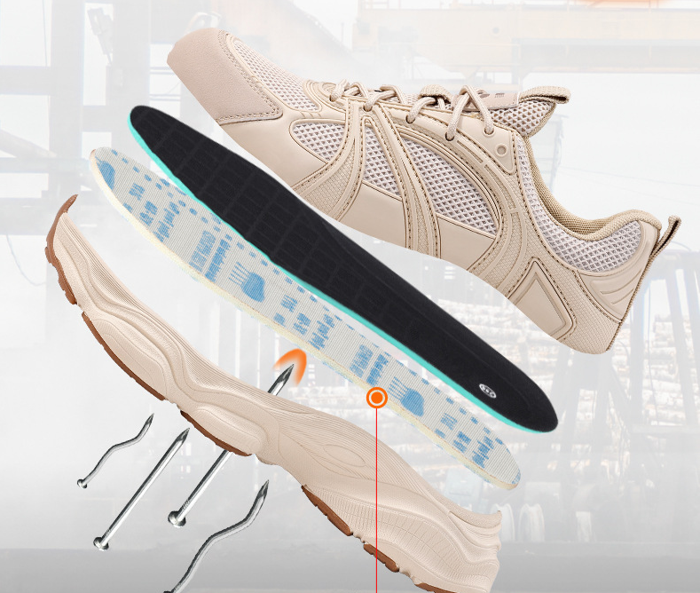 Lightweight Breathable Safety Work Shoes for Men Anti-Puncture & Anti-Smash Soft Sole Protective Footwear New Summer Style