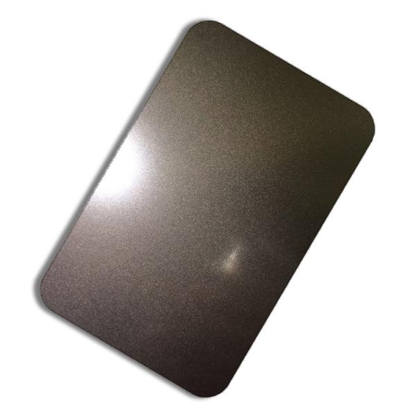 0.3mm Chapa de aço inoxidável de vácuo Eletroplatação congelada escovada Titânio preto SS Placa de metal