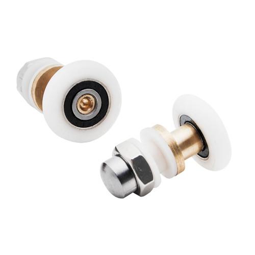 19-27MM Diameter Sliding Glass Shower Door Hardware Rollers Nylon / Brass Material