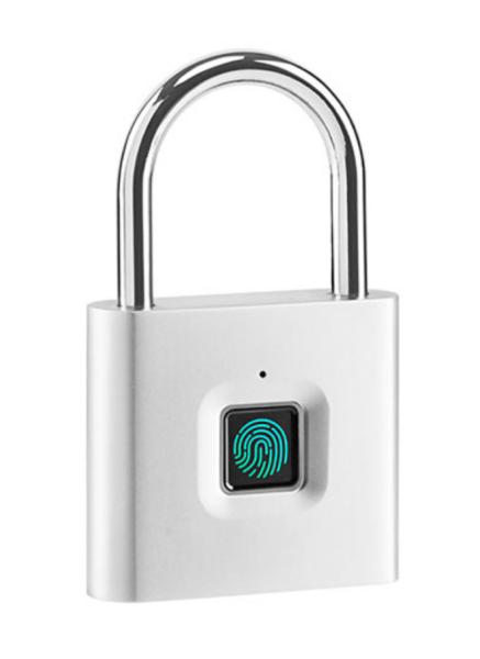 2024 High Security Zinc Alloy Electronic Fingerprint Padlock for Brass Gym Cabinets Drawers Anti-Theft Memory Card Data Storage