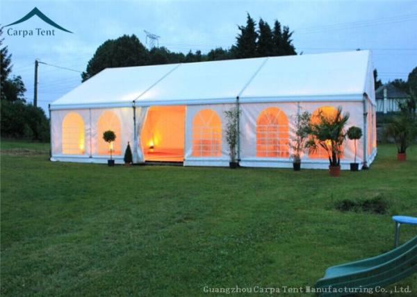 White Roof  Durable Event Tents With Linings And Curtains 10m * 15m
