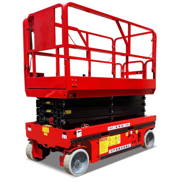 Elevador de tesoura móvel eléctrico hidráulico autodirigido de 4m 6m 8m 10m 12m 14m