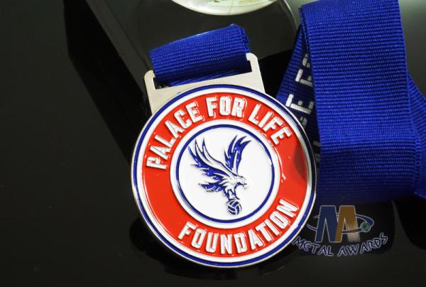 Football Sports Awards And Medals Die Casting Soft Enamel And Imitation Hard Enamel With Ribbon