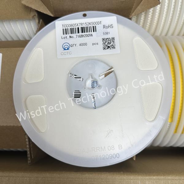 Capacitores cerâmicos TCC0805X7R104K101DT Capacitores cerâmicos de chip multicamadas CCTC 0805 X7R 104 Capacitor SMD de 100 V MLCC