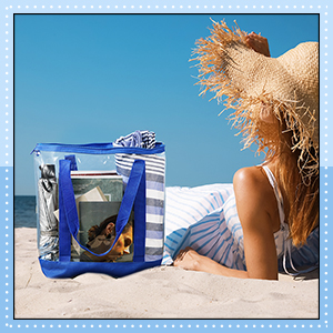 Clear Tote Bags PVC Shoulder Handbag Security Approved See Through Bag With Zipper Closure For Travel Work