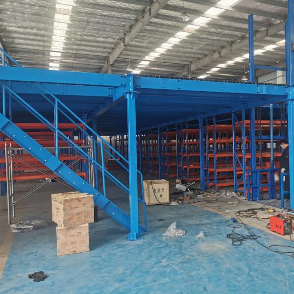 Customized Length Steel Mezzanine Shelving Heavy Duty Industrial Storage Solutions