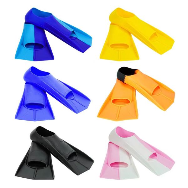 Silicone Adult Size XL Lightweight Swim Fins Durable Short Swim Training Flippers