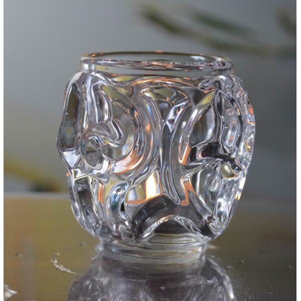 Сверхмощные уникальные ребристые стеклянные держатели для свечи, ясный стеклянный держатель для свечи для Tealight