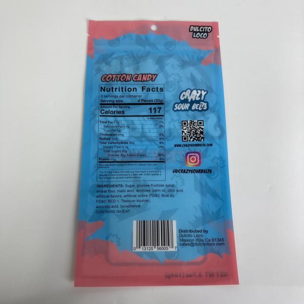 Digital Print Three Side Seal Bags Cotton Candy  Packaging Bags With Window