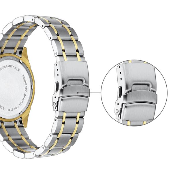 Наручные часы верхнего сегмента водоустойчивых людей дозора нержавеющей стали кварца 5ATM сетноые-аналогов