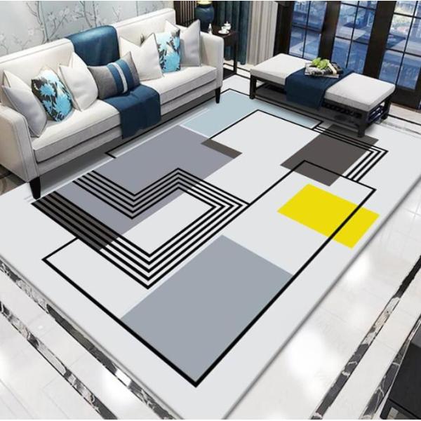 Home Machine Washable Full Living Room Floor Carpets Hand-Printed Sofa Bed Blanket